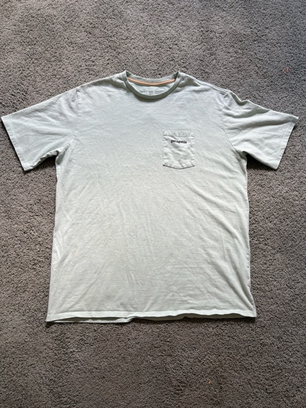 Patagonia Short Sleeve Pocket T Shirt Mens Size L Green Regular Fit Outdoor